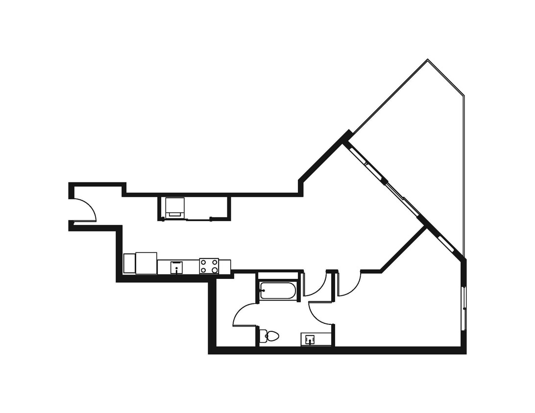 Floor Plan - 1 Bedroom