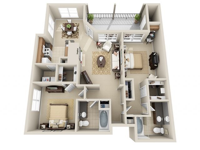 Floor Plan - Two Bedroom B2