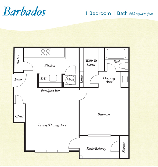 Barbados - OneBR.png - A2 - Barbados - One Bedroom, One Bathroom