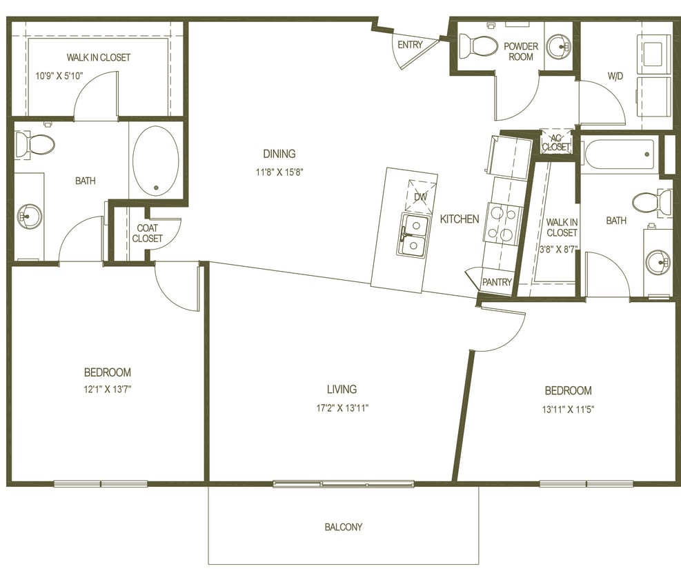 Unit B7.jpg - Two Bedrooms Two and a half Bathrooms