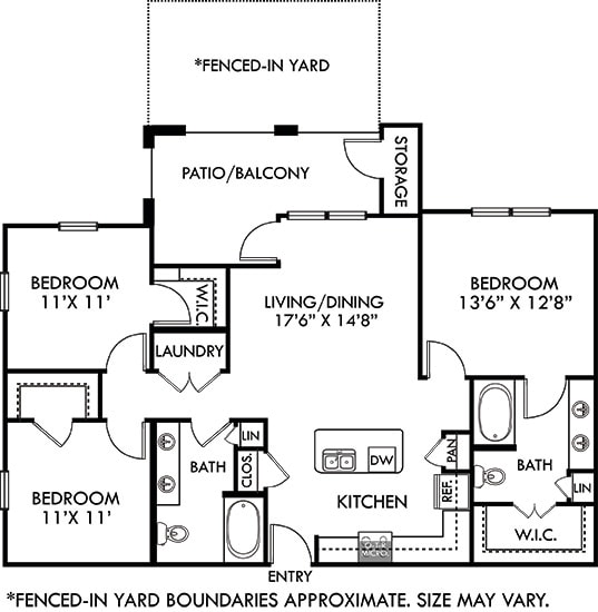 Floor Plan - Sequoia with Fenced in Yard