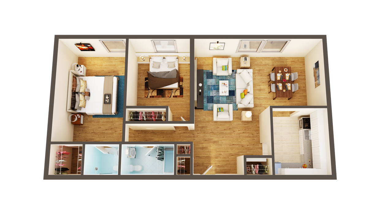 Floor Plan - 2br. Suite