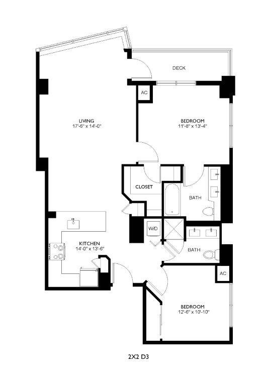 Floor Plan - 2x2 D3