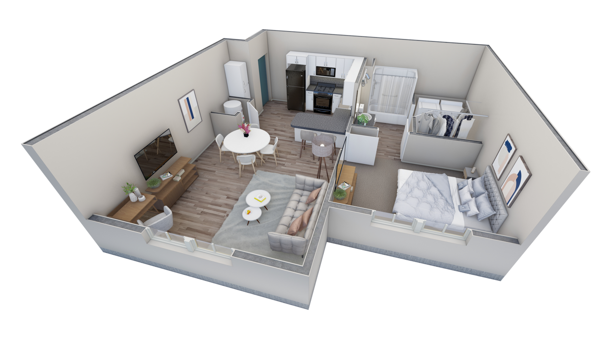 Floor Plan - 1 BR Retreat Overlook
