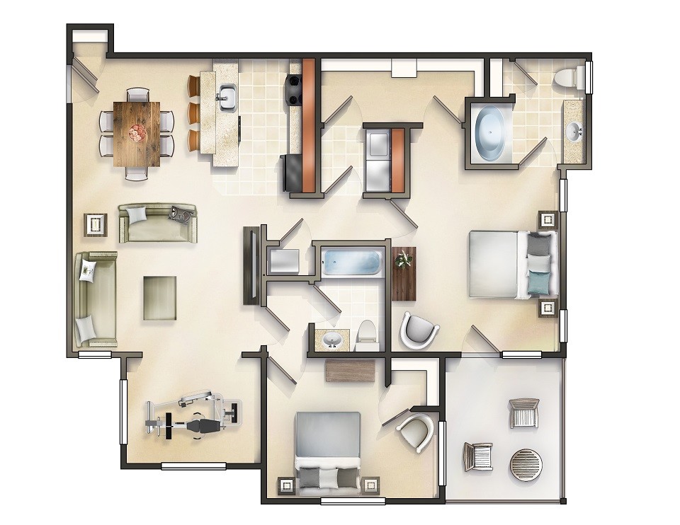 Floor Plan - The Belvedere w/Sunroom