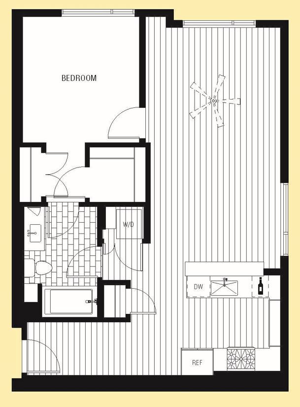 Floor Plan - 1x1 - 827