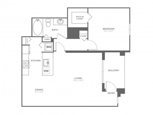 Cocoa One Bedroom One Bath (803 SF) - Cocoa One Bedroom One Bath (803 SF)