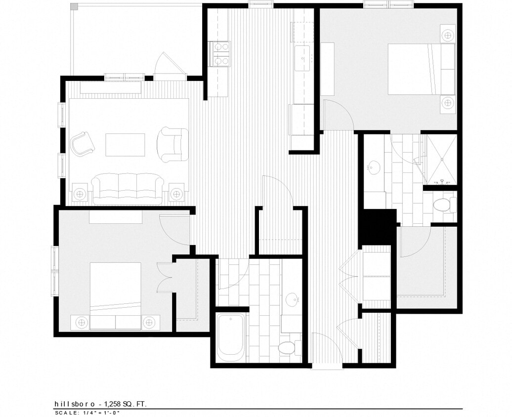 Floor Plan - 2 Bedroom Large