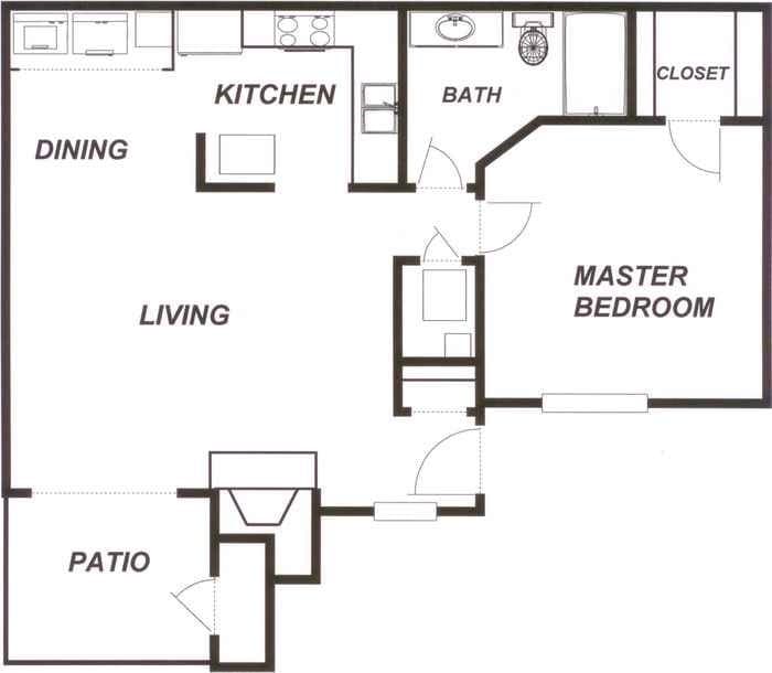1x1 710sqft Amelia.jpg - A180 AMELIA - 1 Bedroom, 1 Bathroom