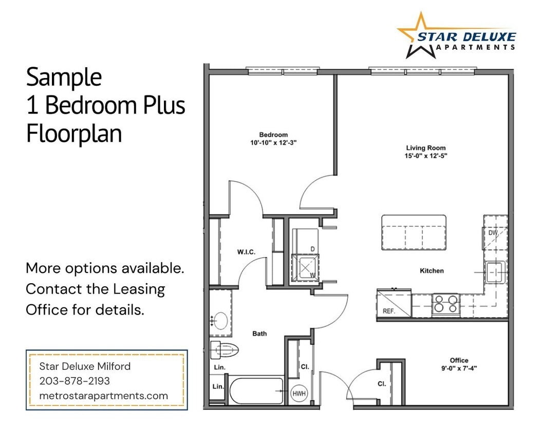 Floor Plan - One Bed Plus