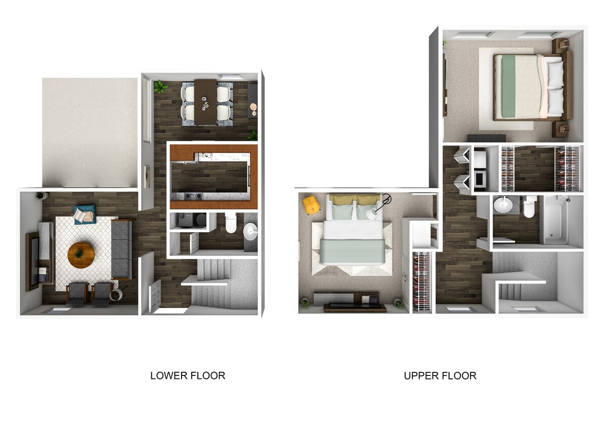 Floor Plan - 2BR Townhouse