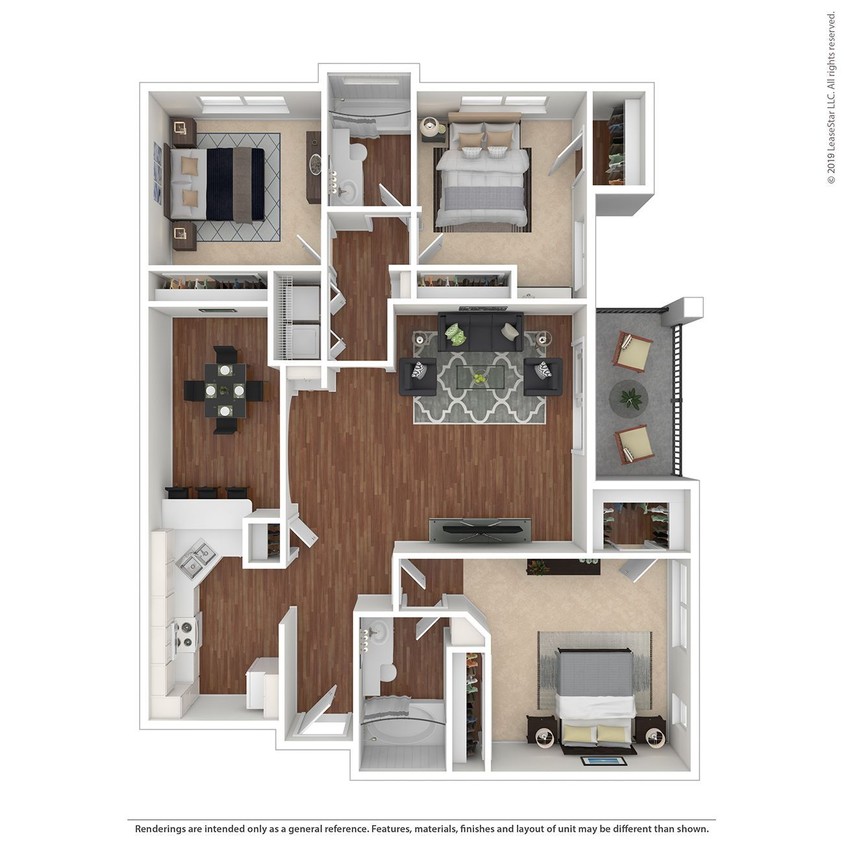 Floor Plan - 3 Bed 2 Bath 1488 SqFt (1408 Net)