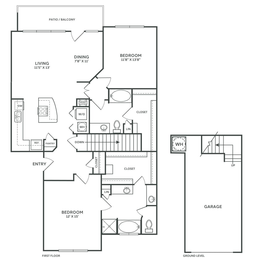 S2Capital-Franklin_B3TH-1314SF.jpg - 2 Bedroom 2 Bath Townhome