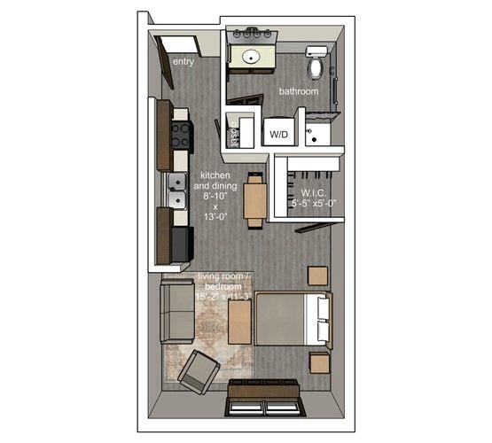 Floor Plan - Studio - Free Underground - 1st month Free