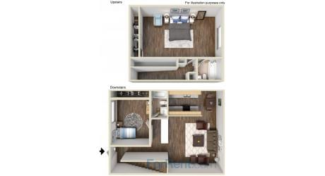 2 Bedroom 2 Bath Townhome - B2-1275