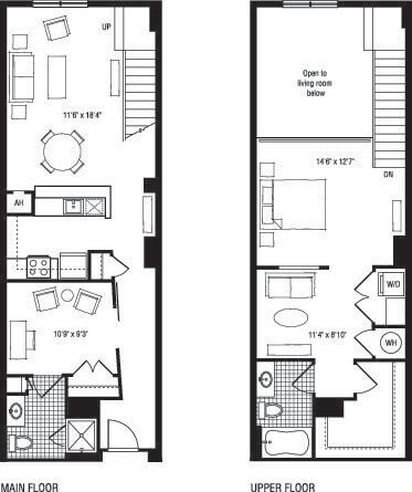 1NY+L floor plan The Clarendon - 1NY+L