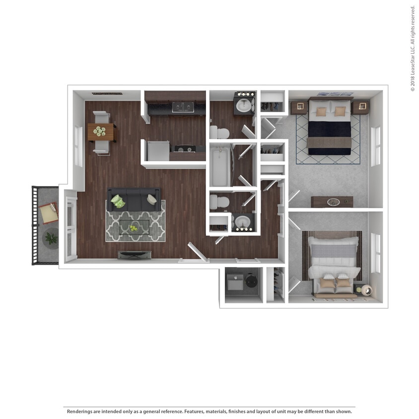 Floor Plan - Lovell (2 Bedroom / 1.5 Bath)