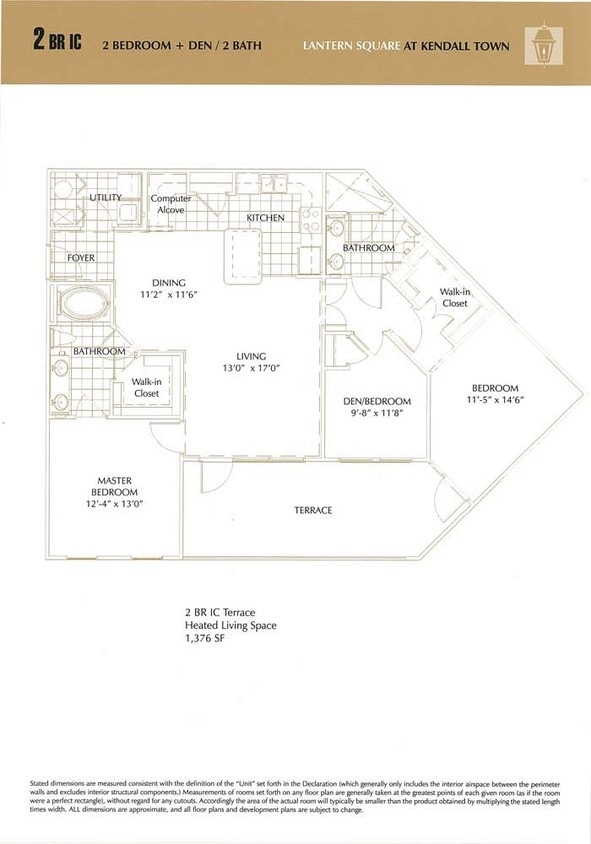 2BR/2BA w/ Den - 2 Bedroom Den Terrace