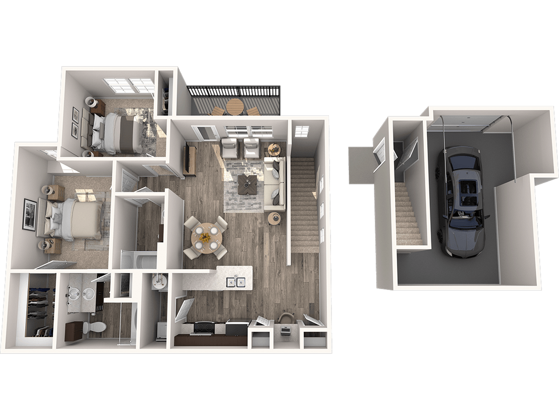 Floor Plan - B2 1018 Sq. Ft. 2nd Fl. *Contact Us for availab...