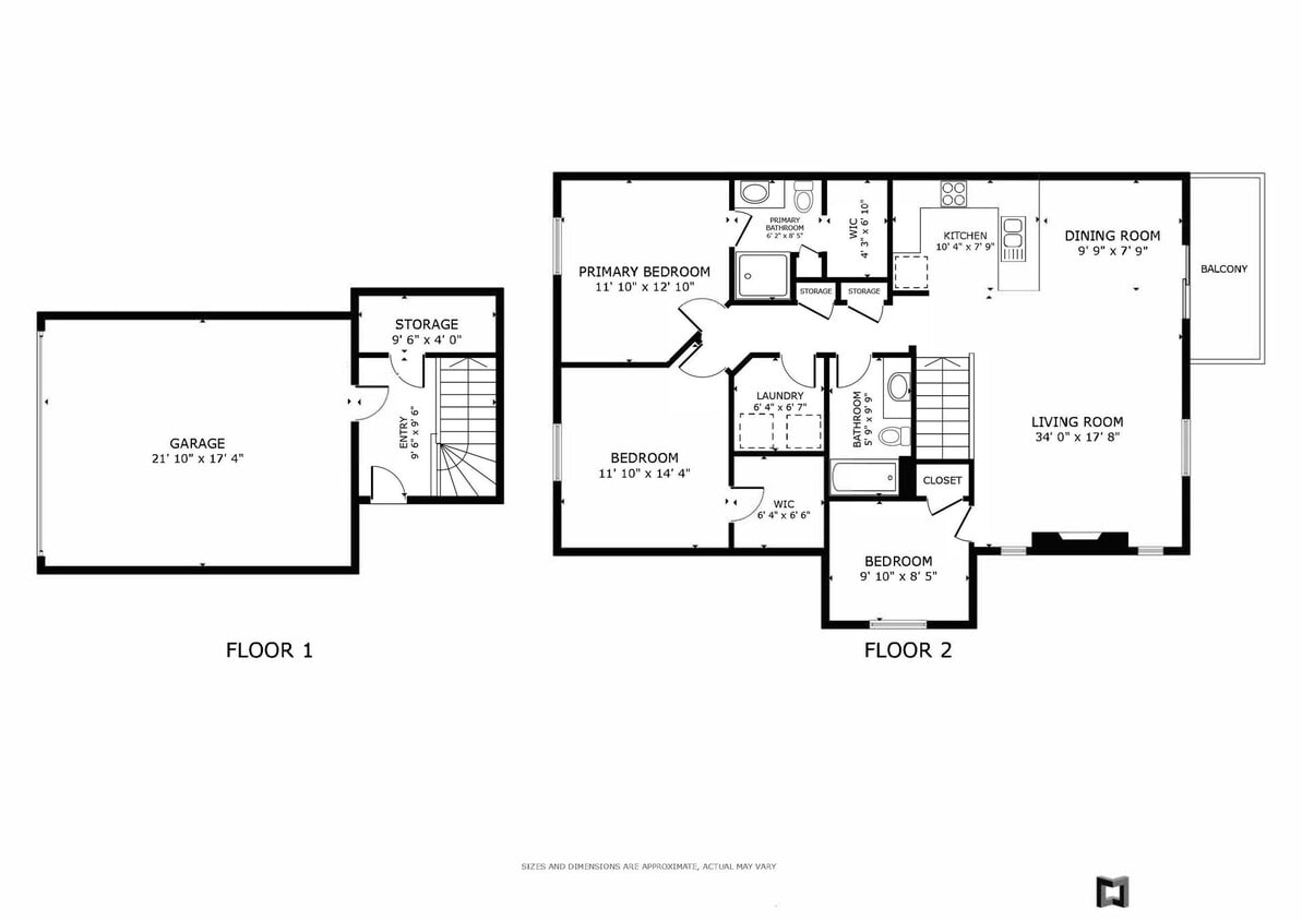 Floor Plan - ARV16 - 3 Bed 2 Bath 2nd Floor 2 Stall Att Gar