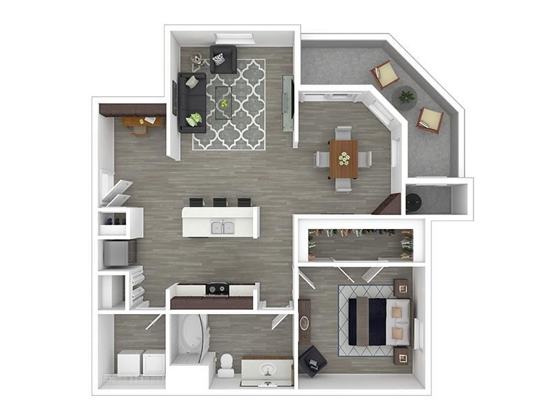 Floor Plan - 1x1-955- Classic