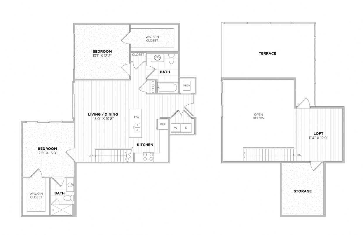 Floor Plan - 2 Bedroom Loft