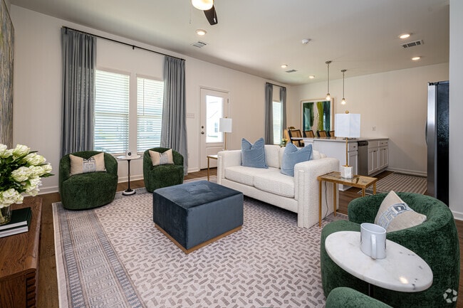 3BR, 2BA - 1,104SF - Living Room - Sweetwater Point Cottages