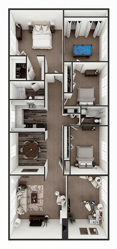 Floor Plan - 3 Bed 2 Bath E