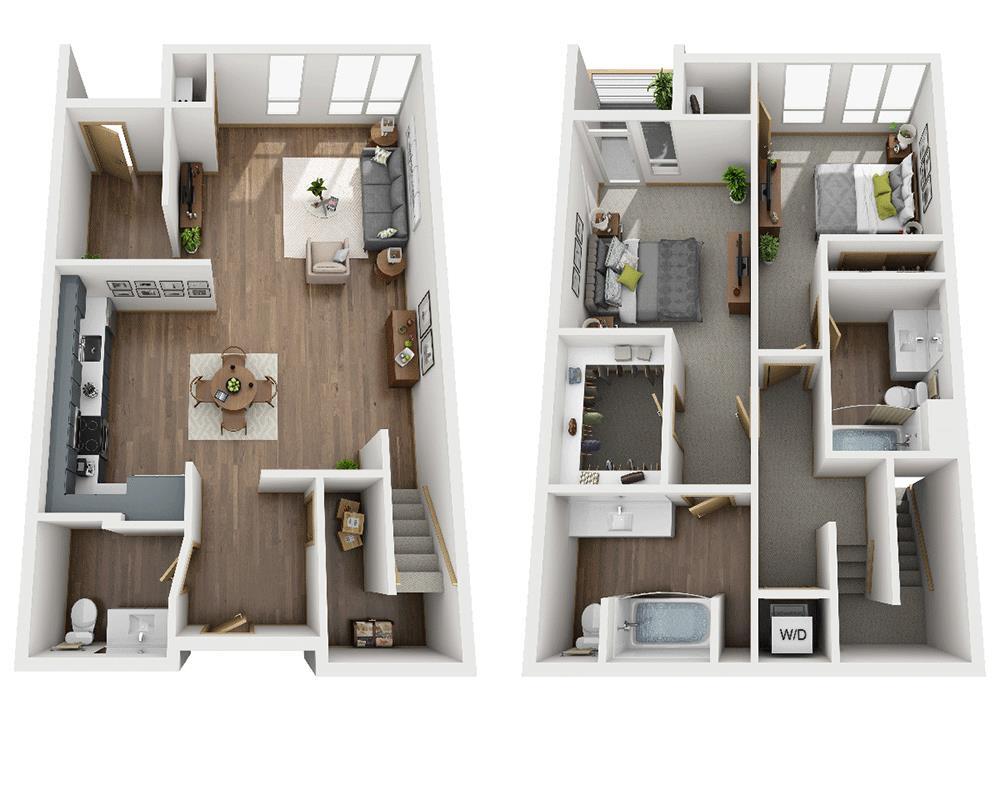 Floor Plan - Two Bedroom B2.5BTH-CL1
