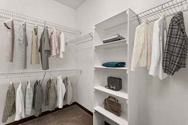 Plenty of storage for everything you love in your walk-in closet. - Covell on the Promenade