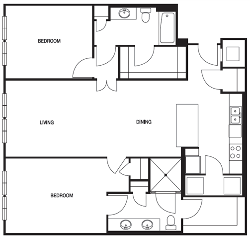 Floor Plan - B07 2 Bed 2 Bath