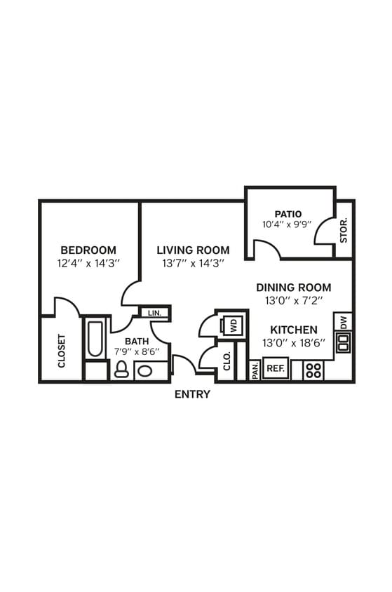 Floor Plan - 1E