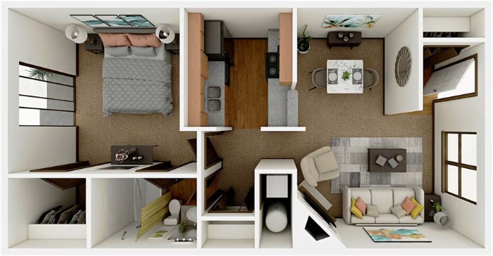 Floor Plan - 1BR/1BA_L