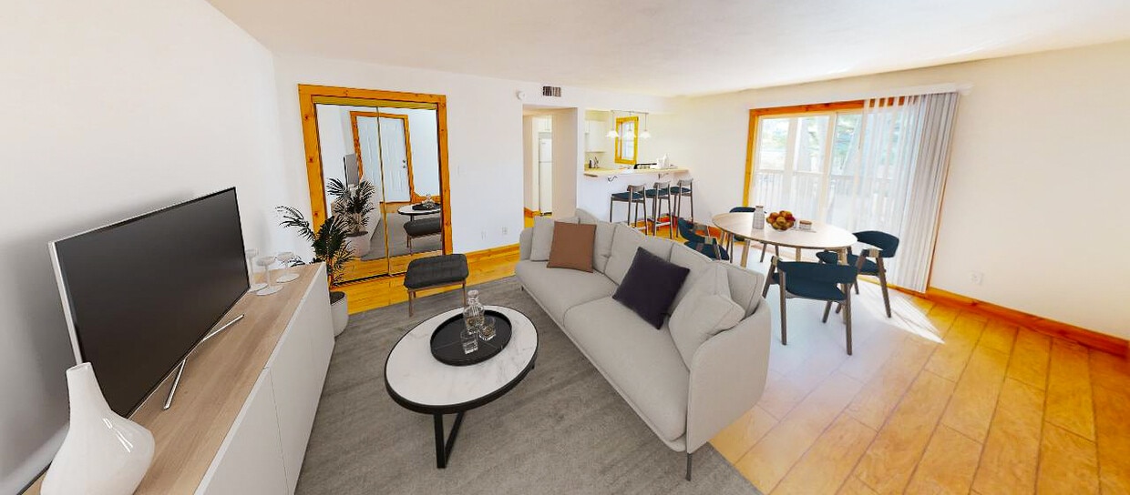 Floor Plan - 1 Bdr 1 Bath with Balcony. WiFi Included.