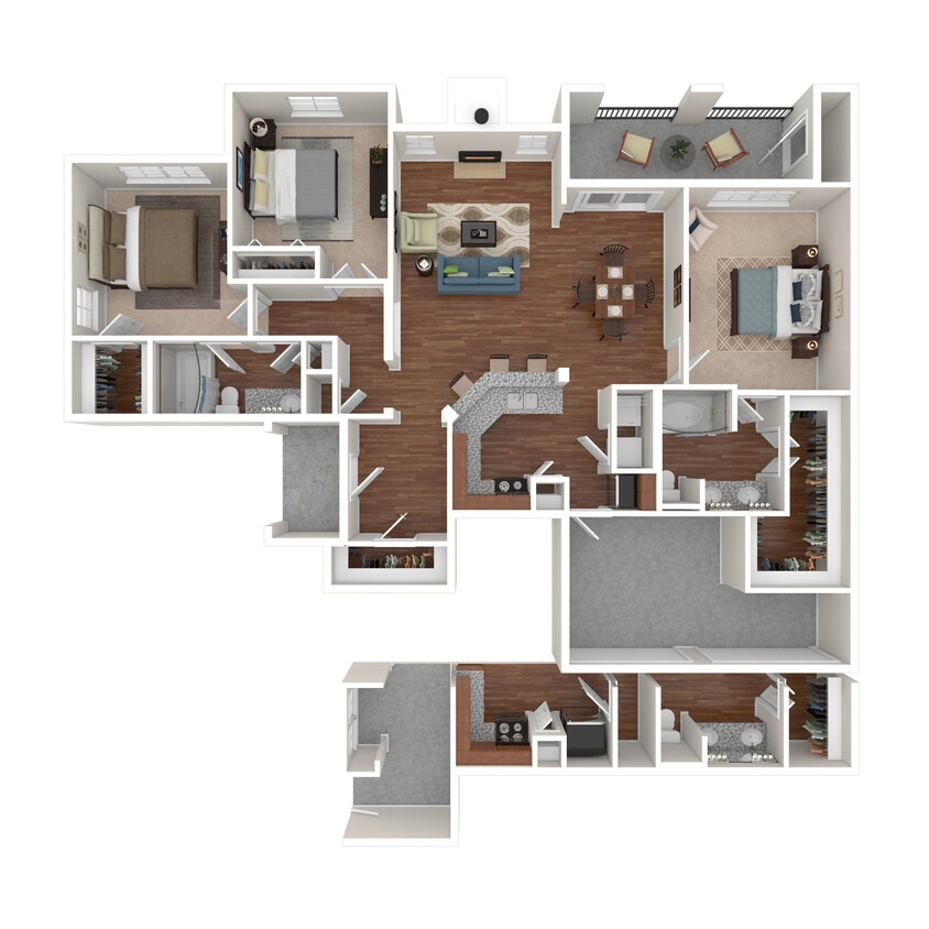 Floor Plan - 3 Bed 2 Bath 1558 SqFt (1426 Net) 