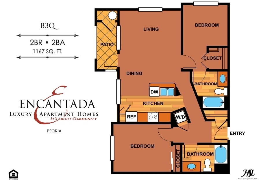 Floor Plan - B3q | Two Bedroom