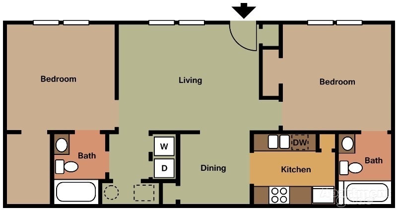Floor Plan - Two Bedroom