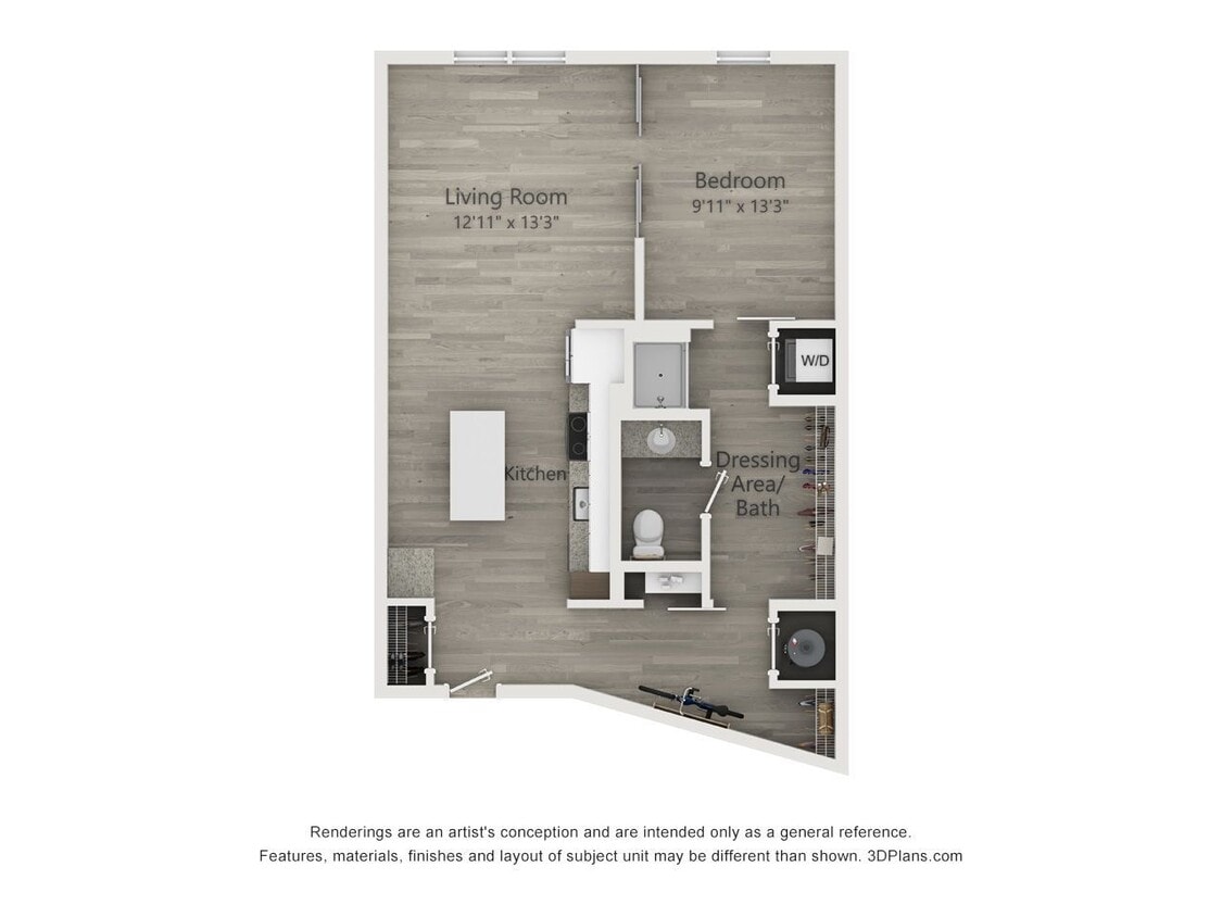 Novel NoDa - A3a - 1 Beds - 1 Baths - 784 Sq. ft. - A3a