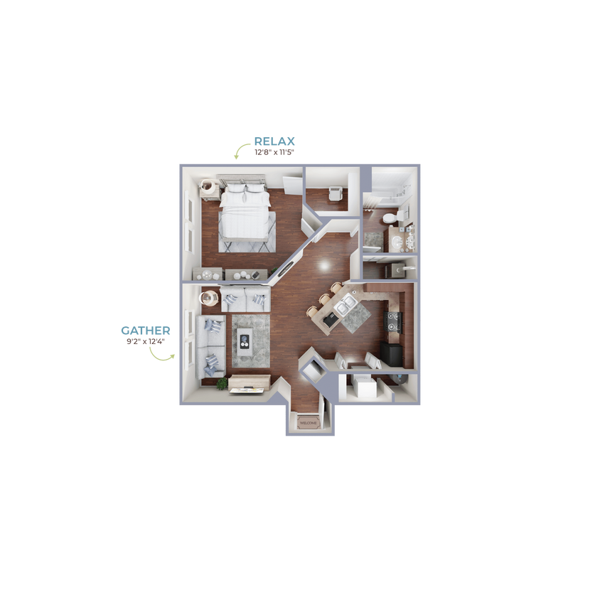 Floor Plan - 1 BEDROOM