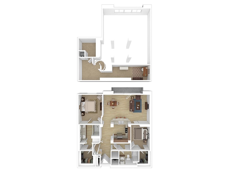 Floor Plan - 2 Bedroom Loft