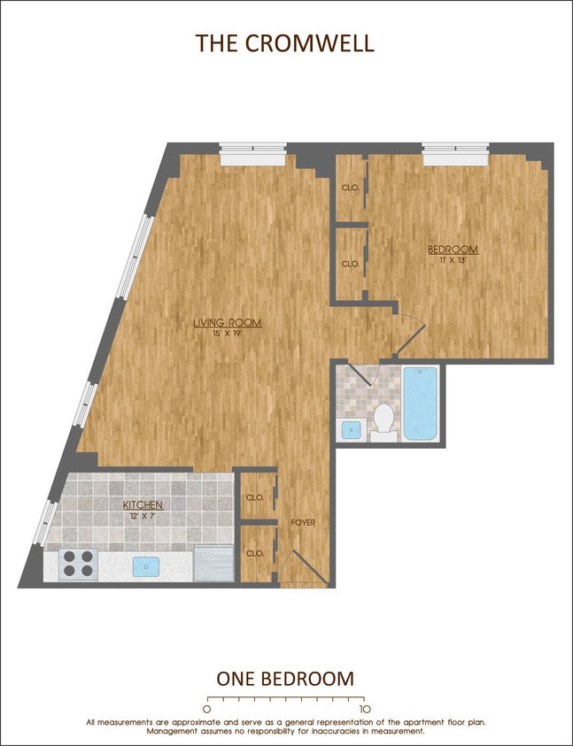 Floor Plan - One Bedroom Medium