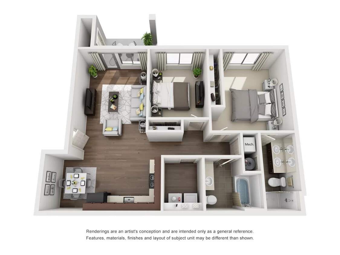 Floor Plan - 2X2 Spirit
