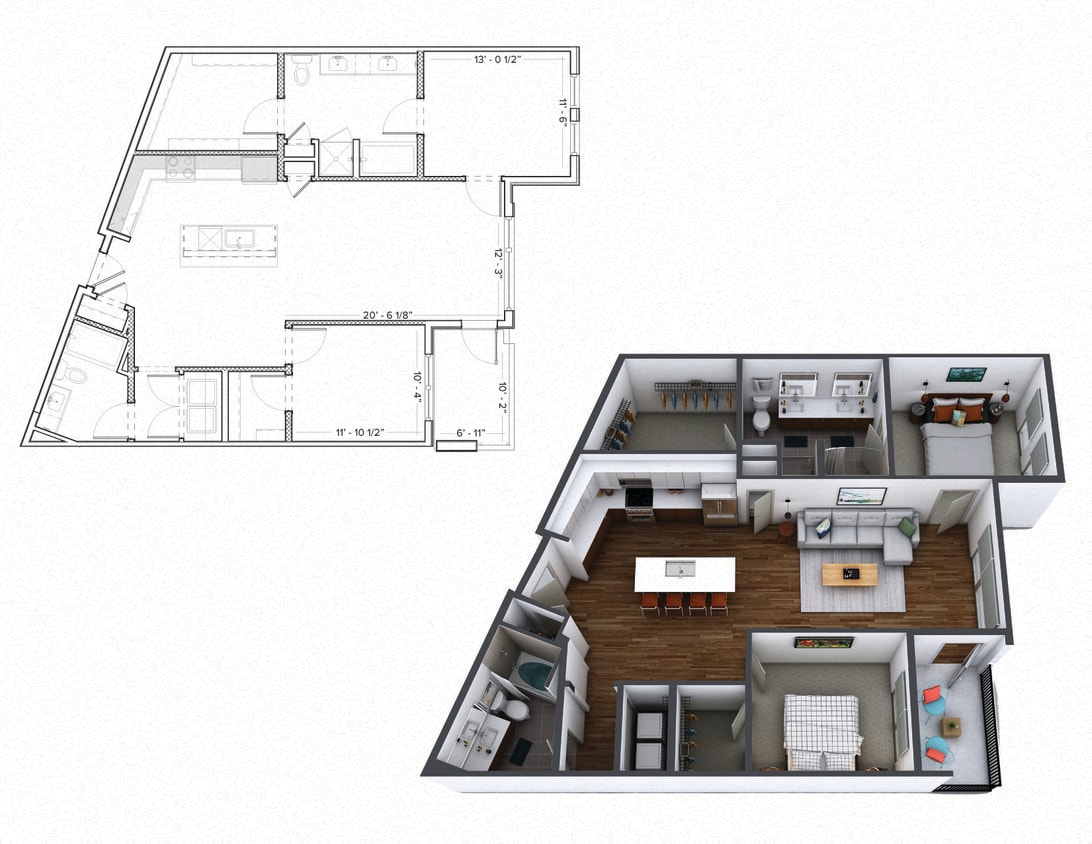 Floor Plan - 2 Bedroom C4