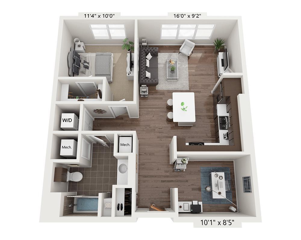 Floor Plan - One Bedroom A1GD