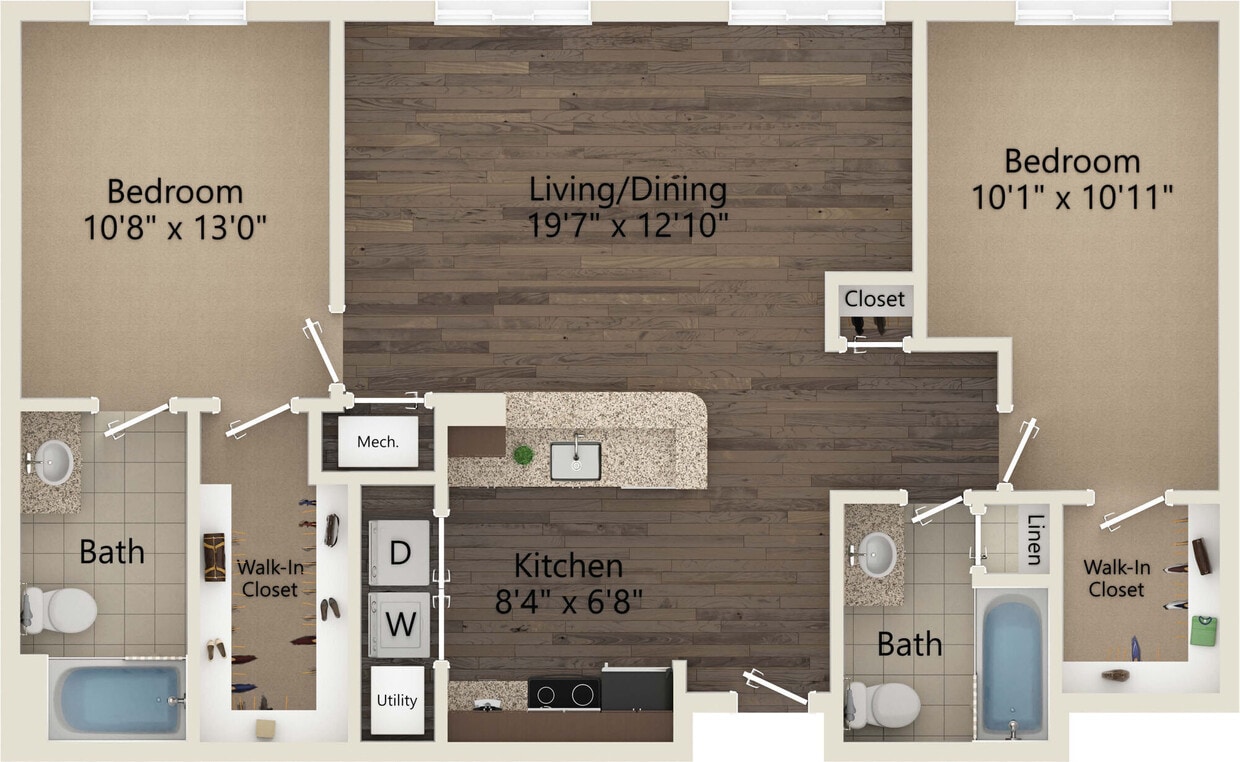 Archdale floor plan Ayrsley Lofts - Archdale