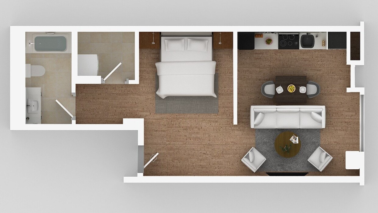 Floor Plan - Open 1x1
