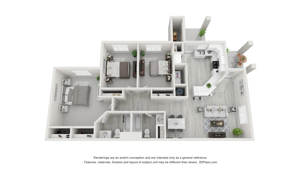 A photo of our 3x2 floor plan, The Zinc. - The Zinc