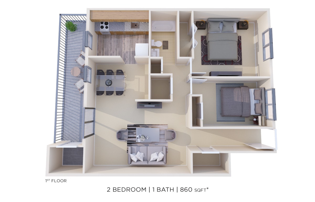 Floor Plan - Two Bedroom