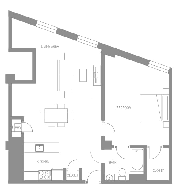 Floor Plan - Montesino One Bedroom D
