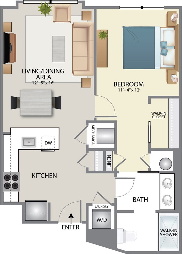 Floor Plan - A1B-W